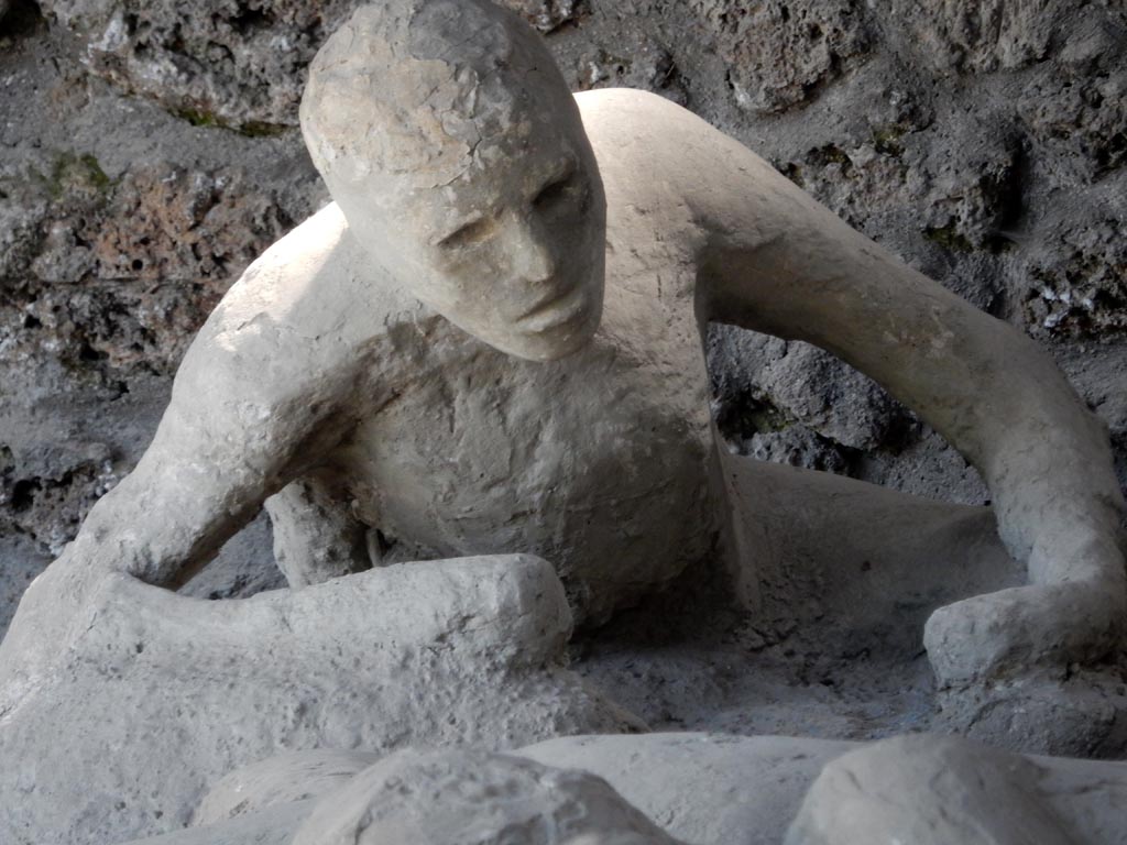 I.21.6 Pompeii. May 2016. Detail of a plaster cast. Victim 43. Photo courtesy of Buzz Ferebee.