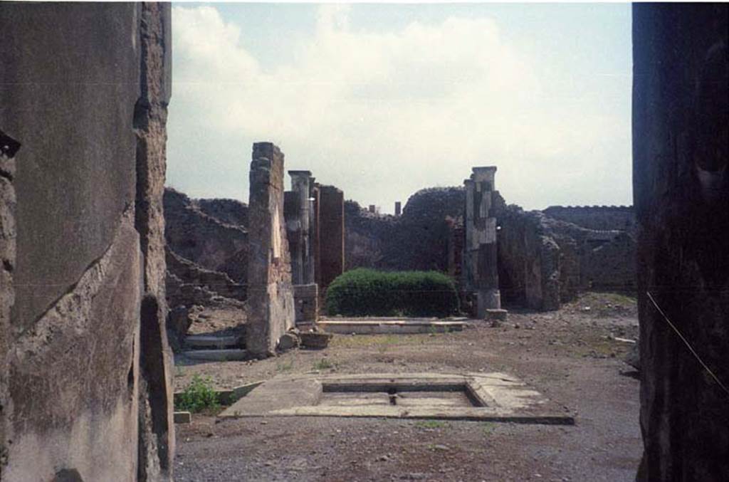 VI.9.3 Pompeii. July 2011. Looking east across atrium 4, from entrance fauces 1. Photo courtesy of Rick Bauer.