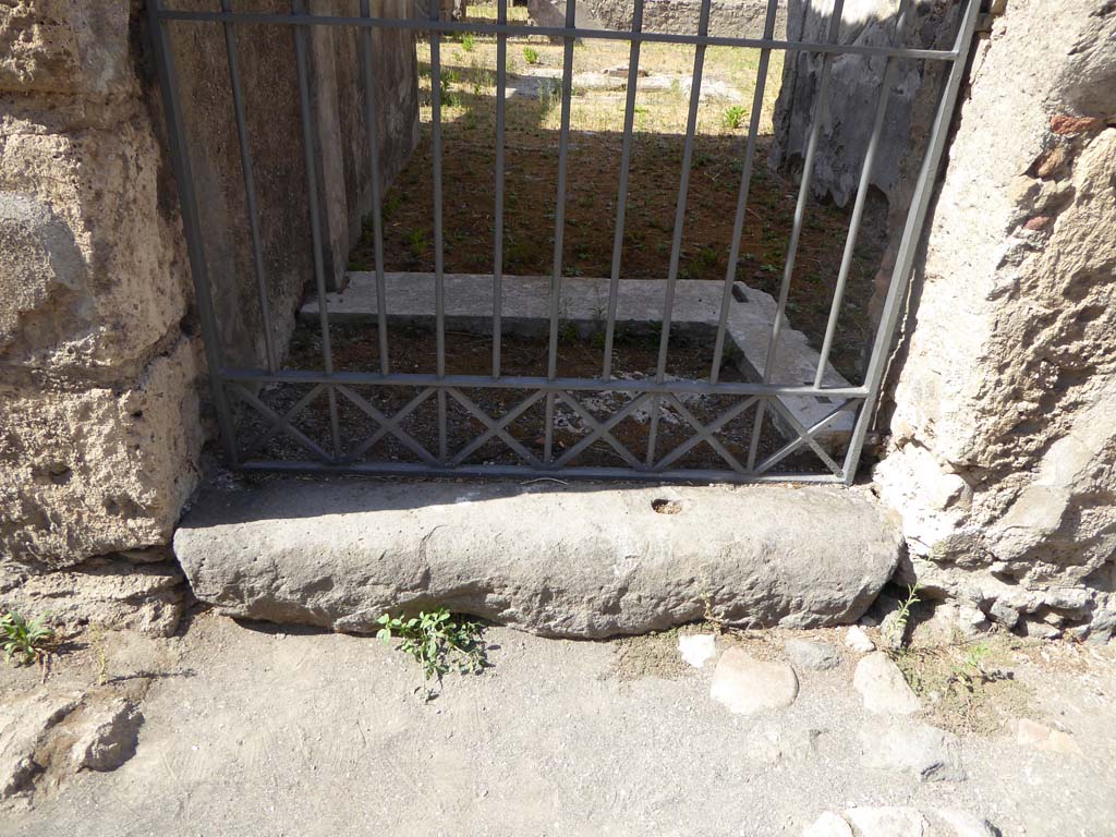 VI.11.9 Pompeii. September 2017. Entrance step on north side of Vicolo di Mercurio.
Foto Annette Haug, ERC Grant 681269 DCOR
