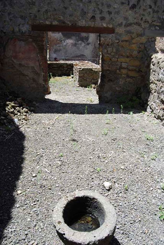 VI.14.36 Pompeii. May 2013. Looking west from rear room (for clients) into main bar-room.
Photo courtesy of Paula Lock.
