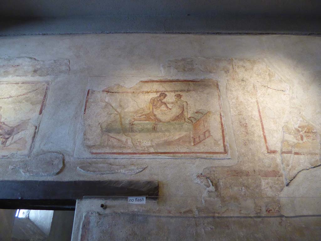 VII.12.18 Pompeii. September 2015. Frieze with erotic painting.
Foto Annette Haug, ERC Grant 681269 DÉCOR.
