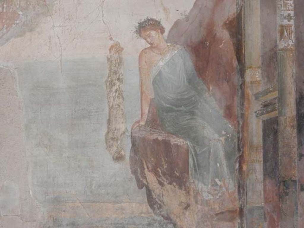 VIII.1.a, Pompeii. May 2018. Detail from central painting on south wall. Photo courtesy of Buzz Ferebee.