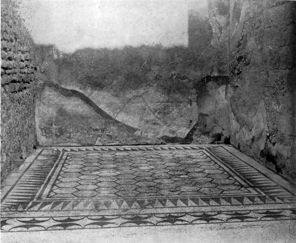 VIII.3.8 Pompeii. c.1930. Looking east across flooring of ala on east side of atrium.
See Blake, M., (1930). The pavements of the Roman Buildings of the Republic and Early Empire. Rome, MAAR, 8, (p.99,107,109 & Pl.27, tav.2).
