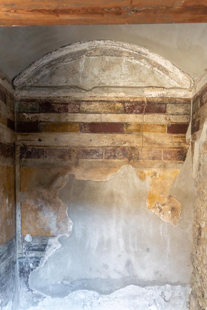 Villa of Mysteries, Pompeii. October 2023. Room 42, east wall. Photo courtesy of Johannes Eber.