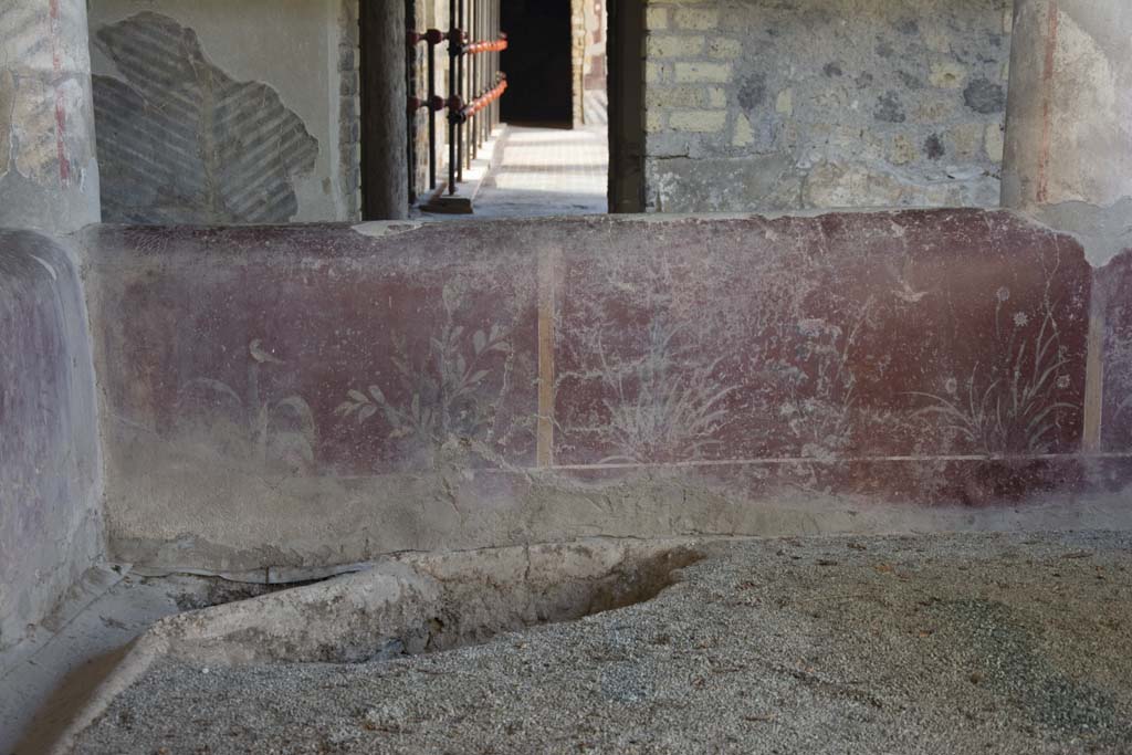 Oplontis Villa of Poppea, March 2019. Room 32, looking towards west painted wall on inside of “pluteus” wall in south-west corner.
Foto Annette Haug, ERC Grant 681269 DÉCOR.
