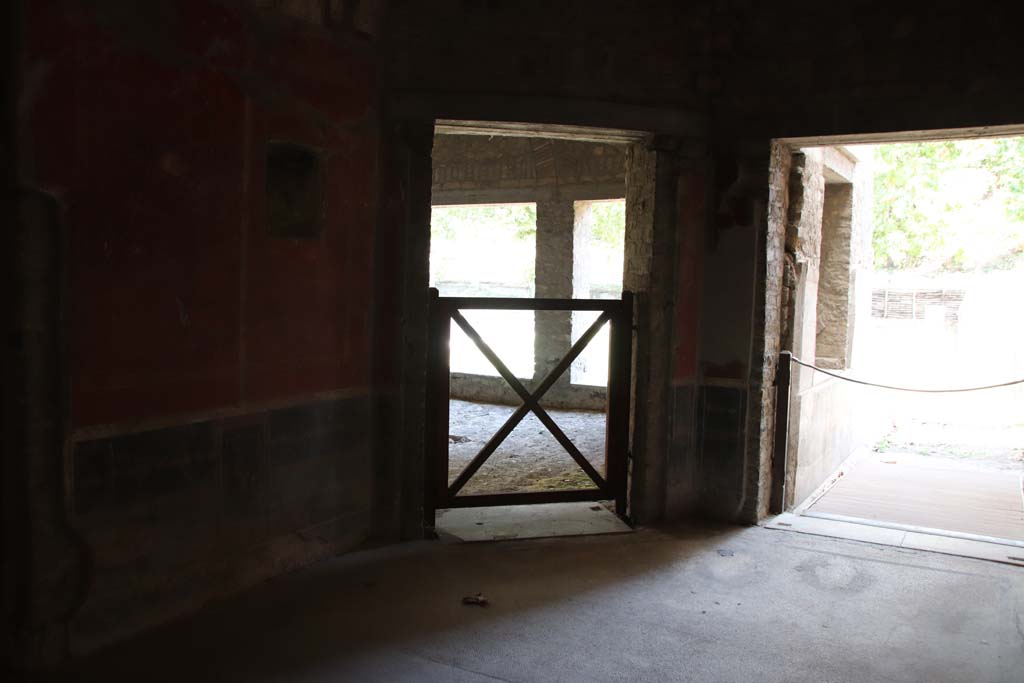 Oplontis Villa of Poppea, September 2021. 
Room 79, doorway into room 78, in centre, and to room 85, on right. Photo courtesy of Klaus Heese.

