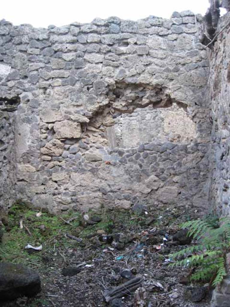 I.2.24 Pompeii. September 2010. West wall of second room. Photo courtesy of Drew Baker.
