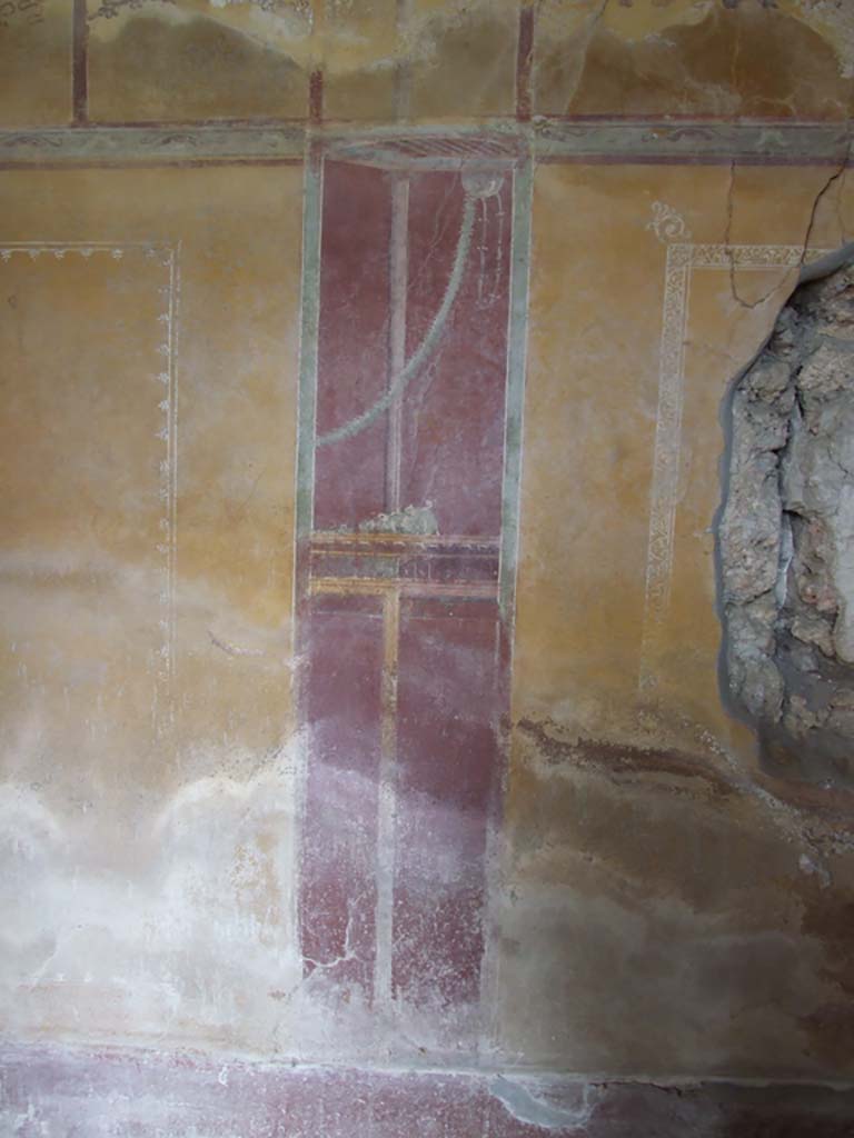 I.9.3 Pompeii. March 2009. Room 10, painted decoration on north wall.  