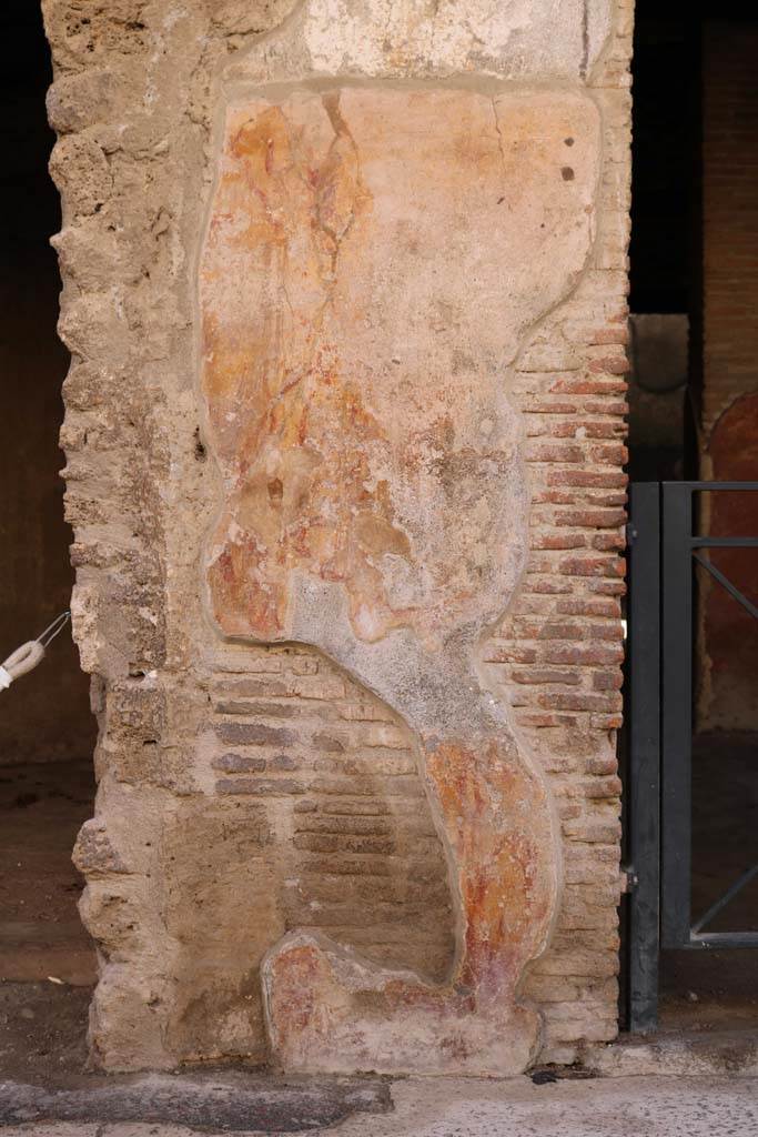 I.12.3 Pompeii. December 2018. 
Plaster on pilaster between 