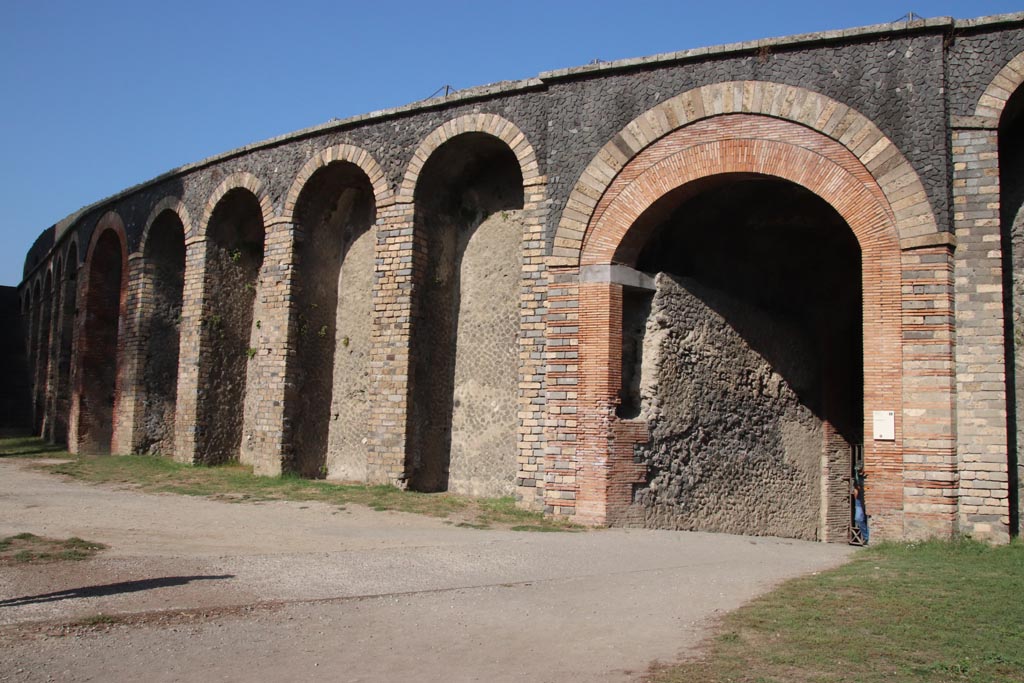 II.6 Pompeii. October 2023. Amphitheatre, entrance at south-west end. Photo courtesy of Klaus Heese.