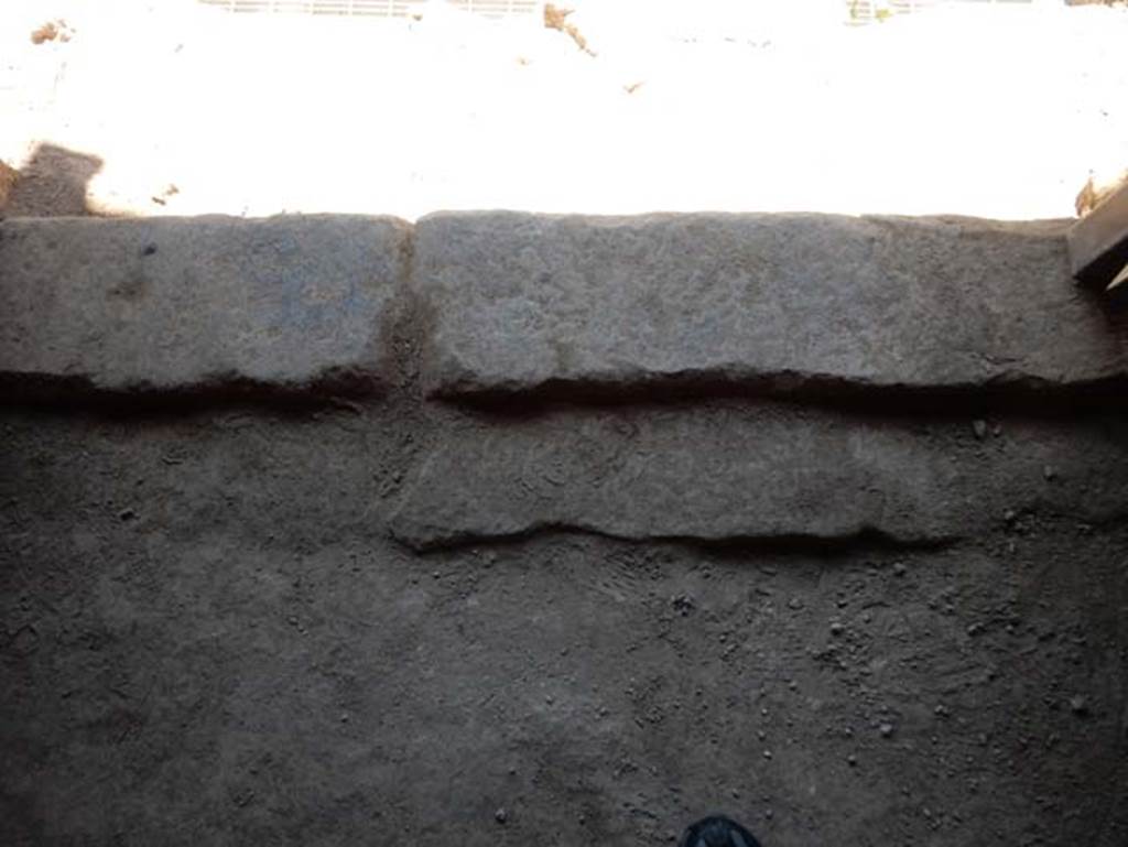 II.9.5 Pompeii, May 2018. Threshold from inside of doorway. Photo courtesy of Buzz Ferebee.