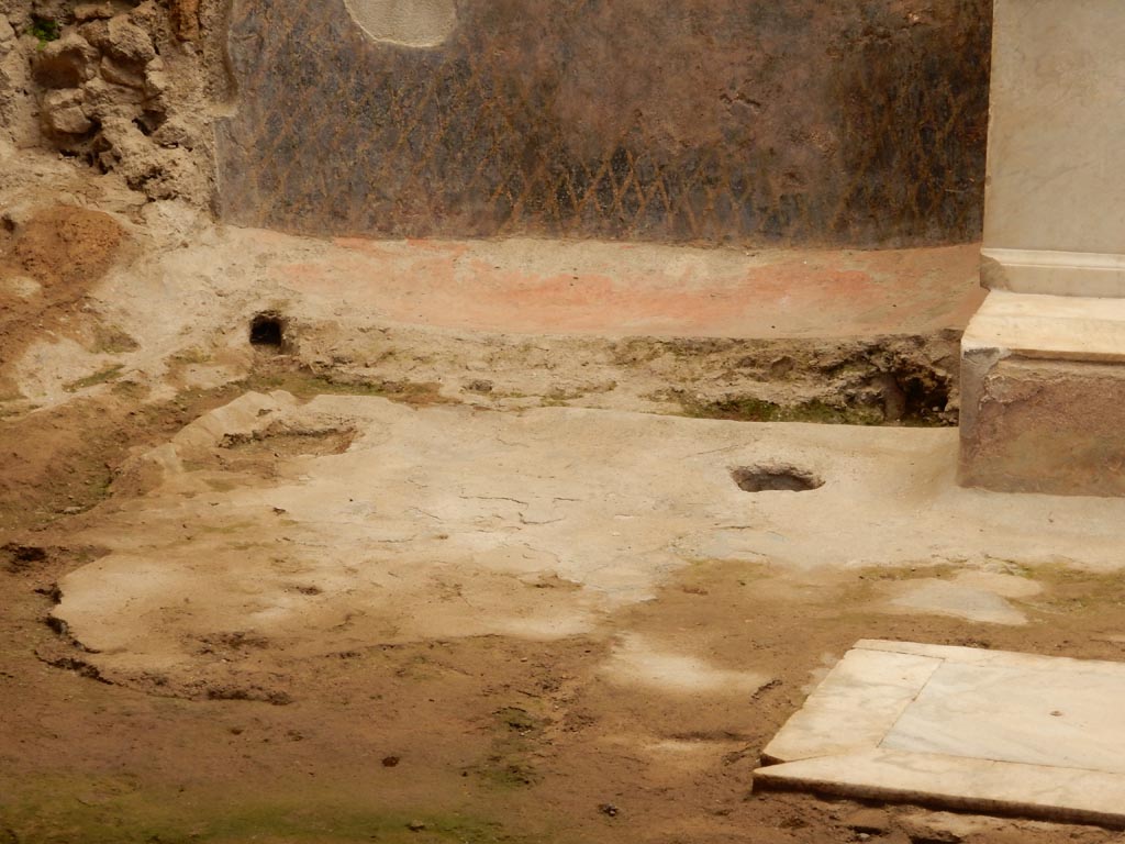 VII.2.45 Pompeii, May 2018. Garden area in north-west corner of garden. Photo courtesy of Buzz Ferebee.