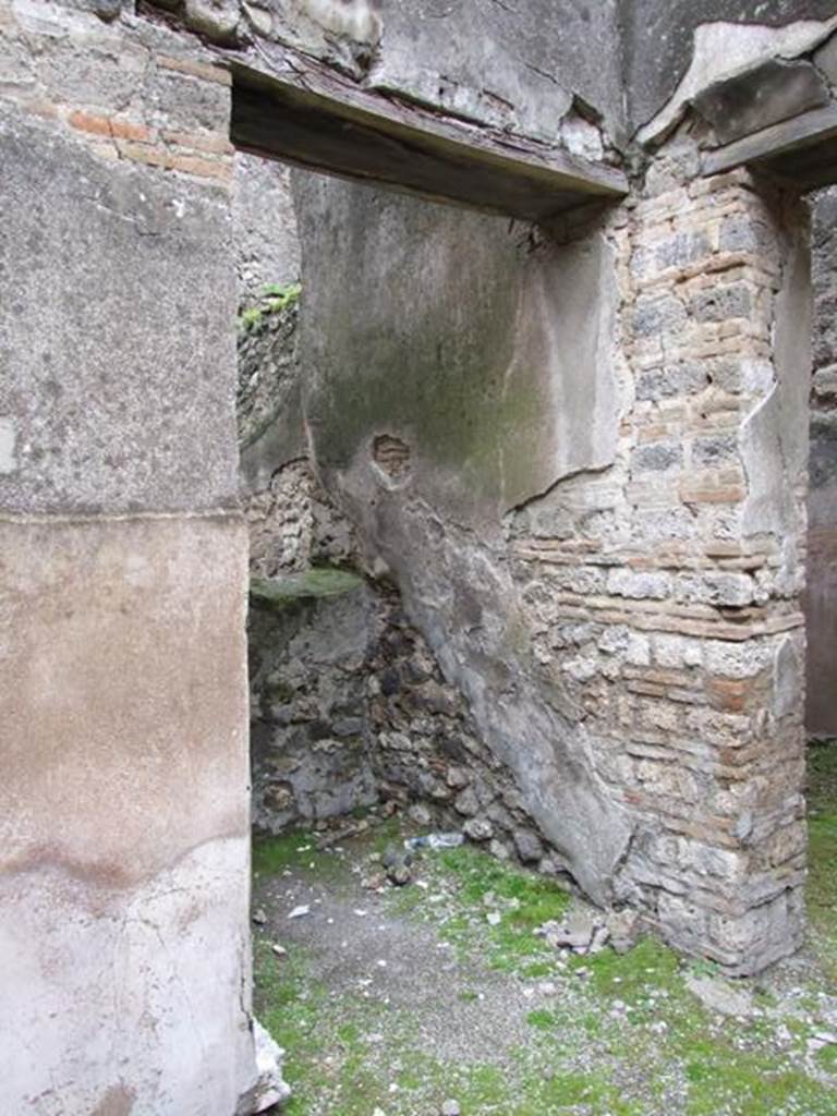 VII.11.14 Pompeii. March 2009. Room 13, south wall of steps to upper floor.