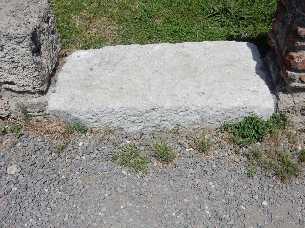 VII.16.10 Pompeii. June 2019. Doorway threshold of room next o oecus. Photo courtesy of Buzz Ferebee.