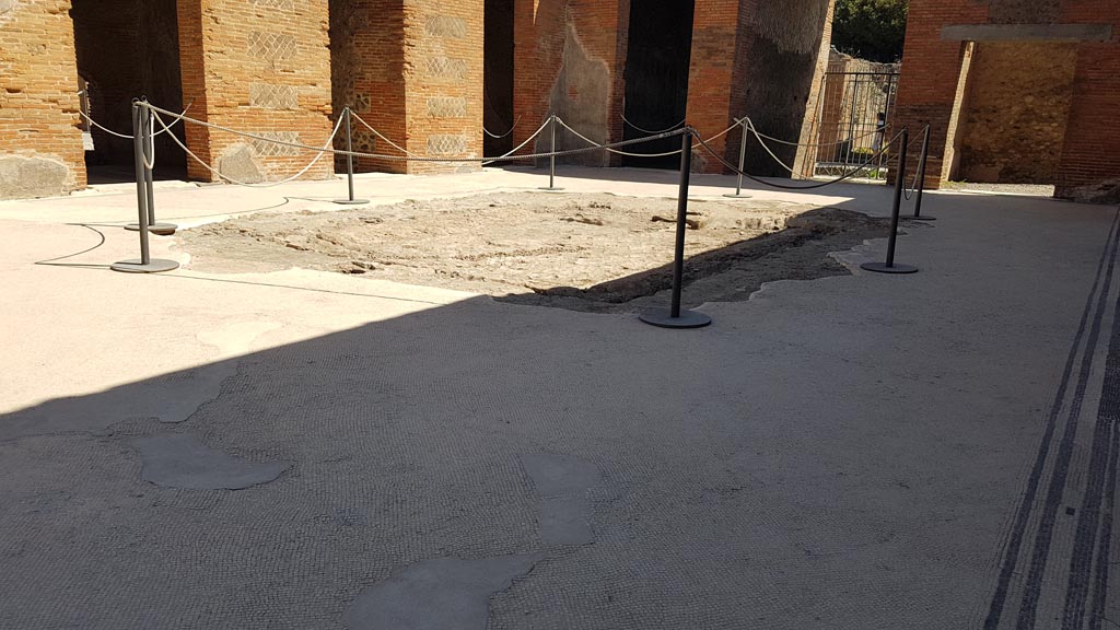 VIII.2.16 Pompeii. August 2023. Looking north-east across impluvium in atrium. Photo courtesy of Maribel Velasco.