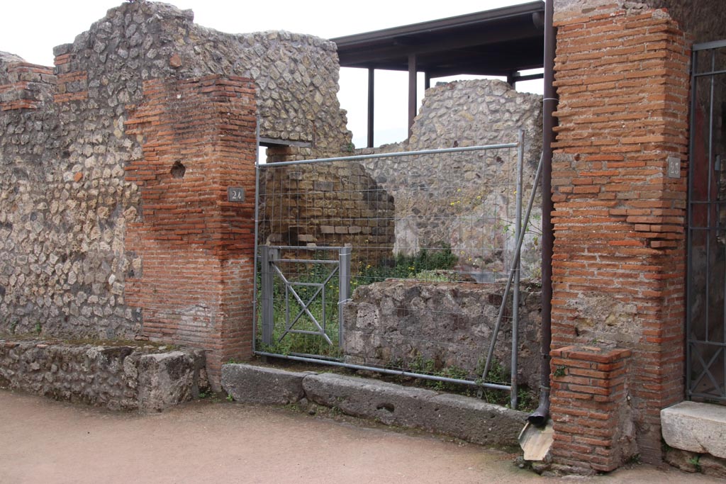 VIII.2.24 Pompeii, May 2024. Looking south-east towards entrance doorway. Photo courtesy of Klaus Heese.