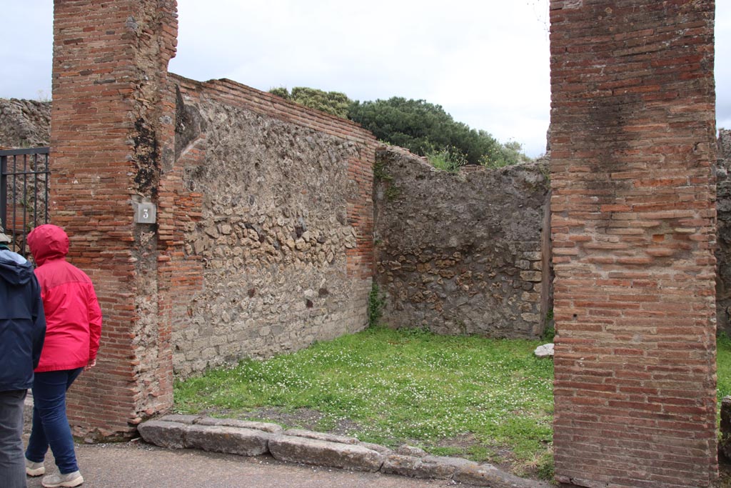 VIII.3.3 Pompeii. May 2024. Entrance doorway, looking towards east wall. Photo courtesy of Klaus Heese.