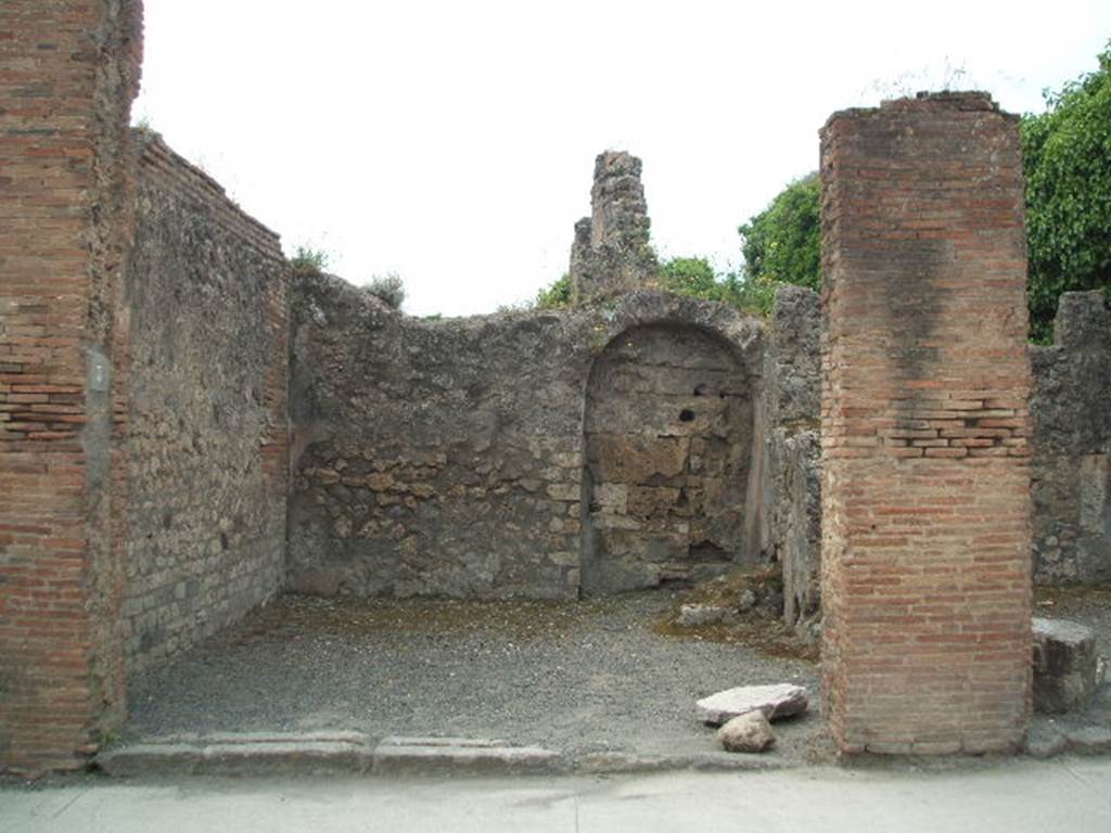 VIII.3.3 Pompeii. May 2015. Looking towards the south-west corner, recess with latrine under the stairs.  Photo courtesy of Buzz Ferebee.
