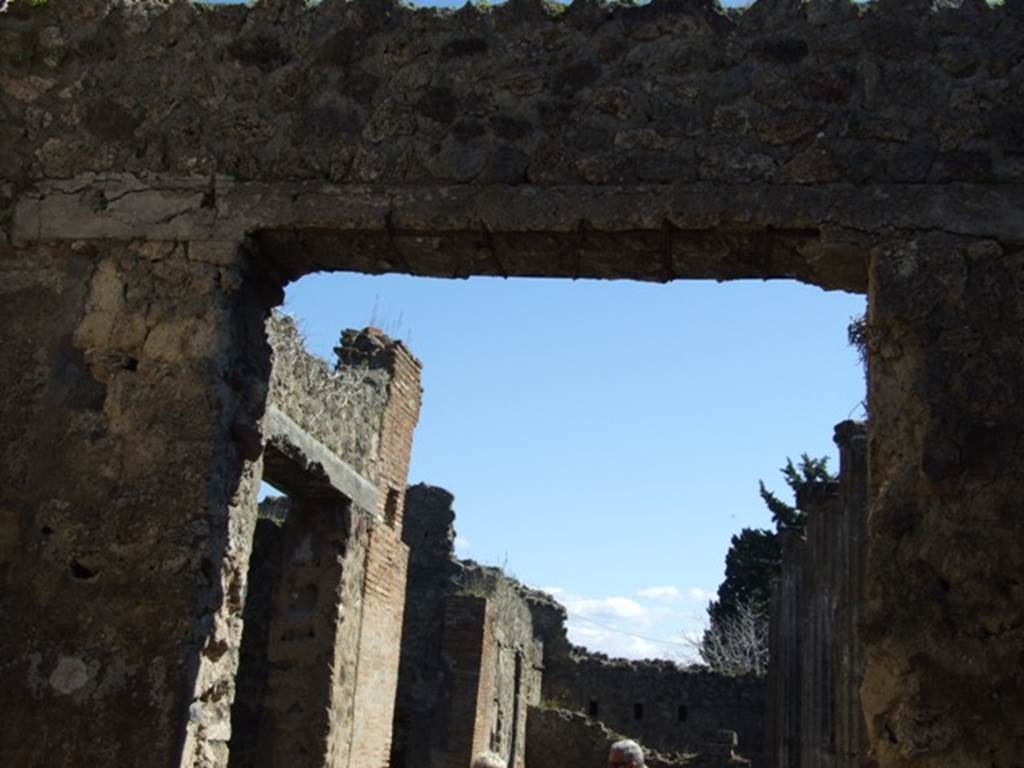 VIII.5.9 Pompeii.  March 2009. Room 23. East wall, with doorway onto North Portico.