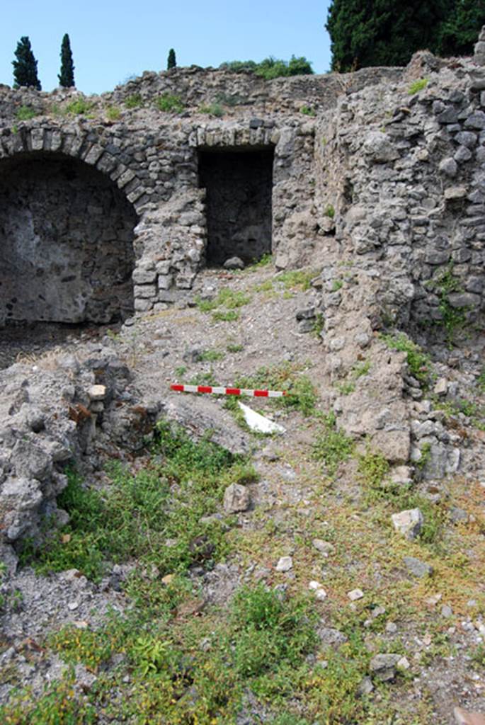 VIII.7.23 Pompeii. June 2009. Looking west towards doorway to lower area of VIII.7.24. Photo courtesy of Sera Baker.