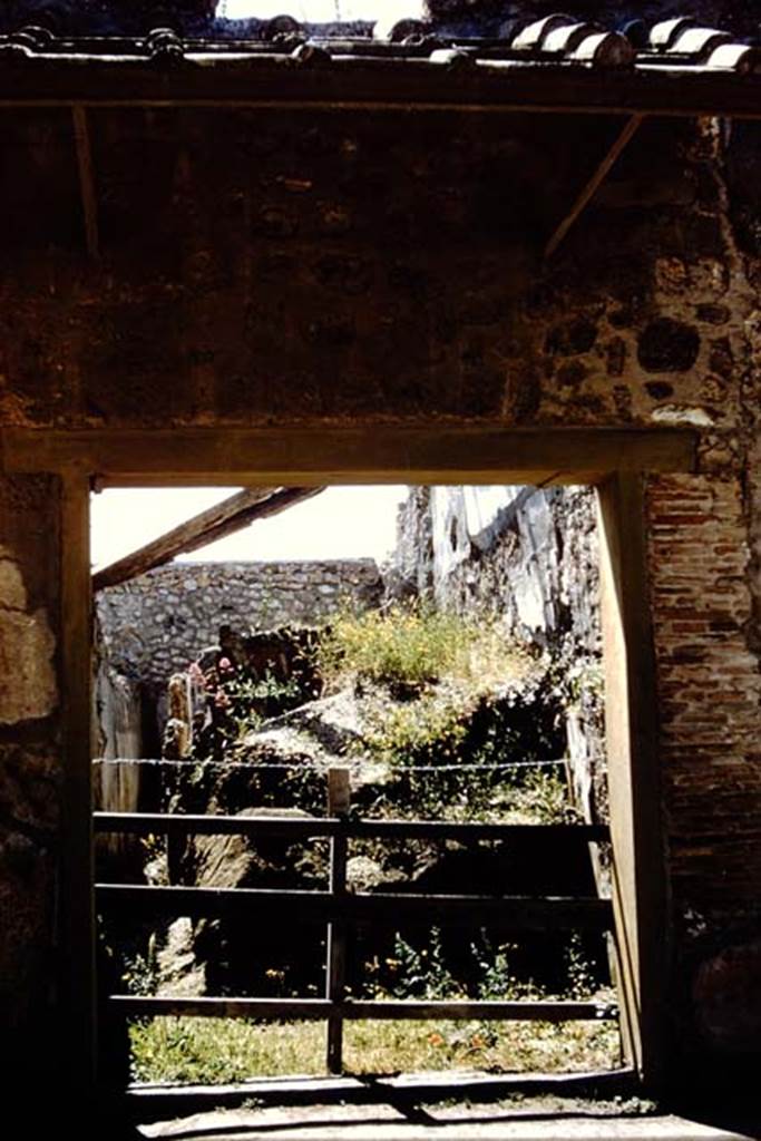 IX.12.7 Pompeii. 1961. Looking north through entrance doorway. Photo by Stanley A. Jashemski.
Source: The Wilhelmina and Stanley A. Jashemski archive in the University of Maryland Library, Special Collections (See collection page) and made available under the Creative Commons Attribution-Non Commercial License v.4. See Licence and use details.
J61f0232
