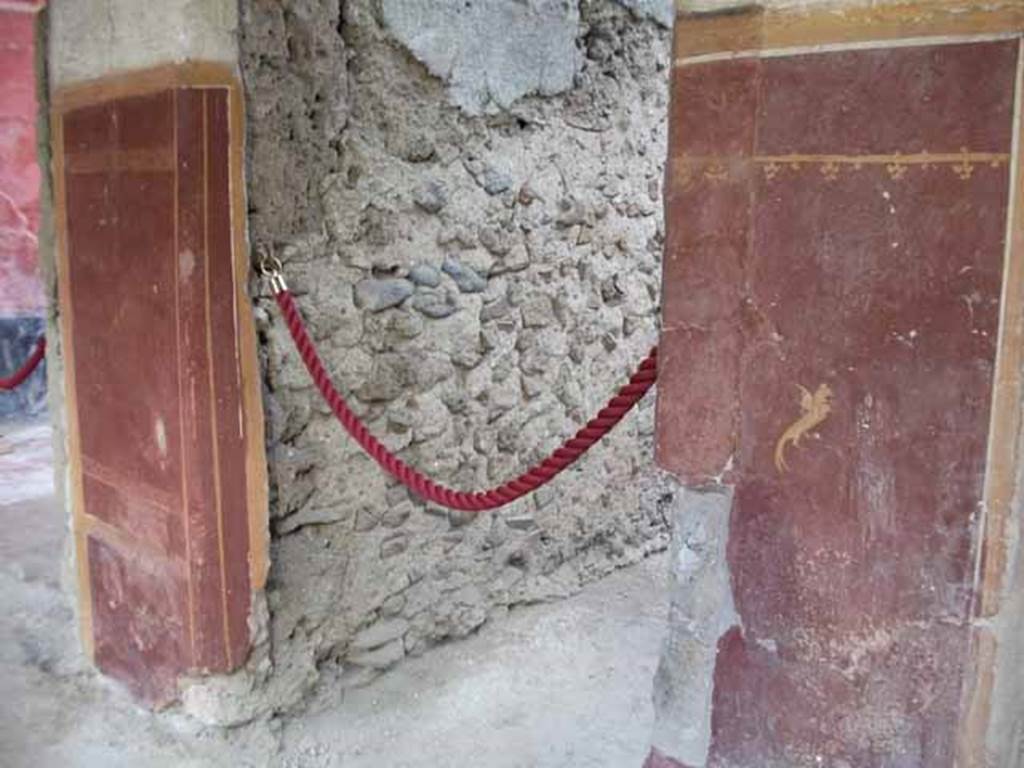 IX.12.9 Pompeii. May 2010. East portico, doorway to room 15, kitchen, and room 17. Looking east.