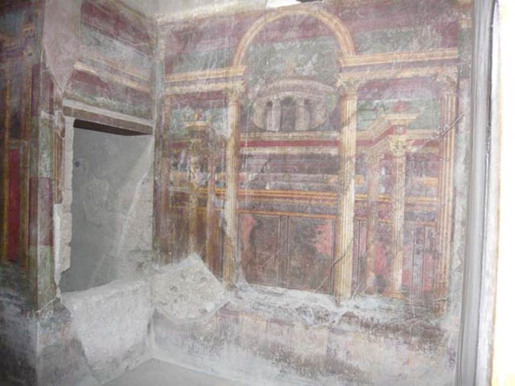 Villa of Mysteries, Pompeii. May 2012. Room 16, looking towards south-east corner and south wall.  Photo courtesy of Buzz Ferebee.
