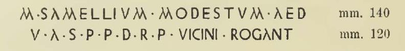 Vicolo di Lucrezio Frontone. Past the doorway on the white plaster, written in red letters, was the above recommendation [CIL IV 6627].
The frequent repetition of the name of Samellium Modestum in this roadway, and the word “vicini” (neighbours)
would lead us to believe that his dwelling must have been in this area.

