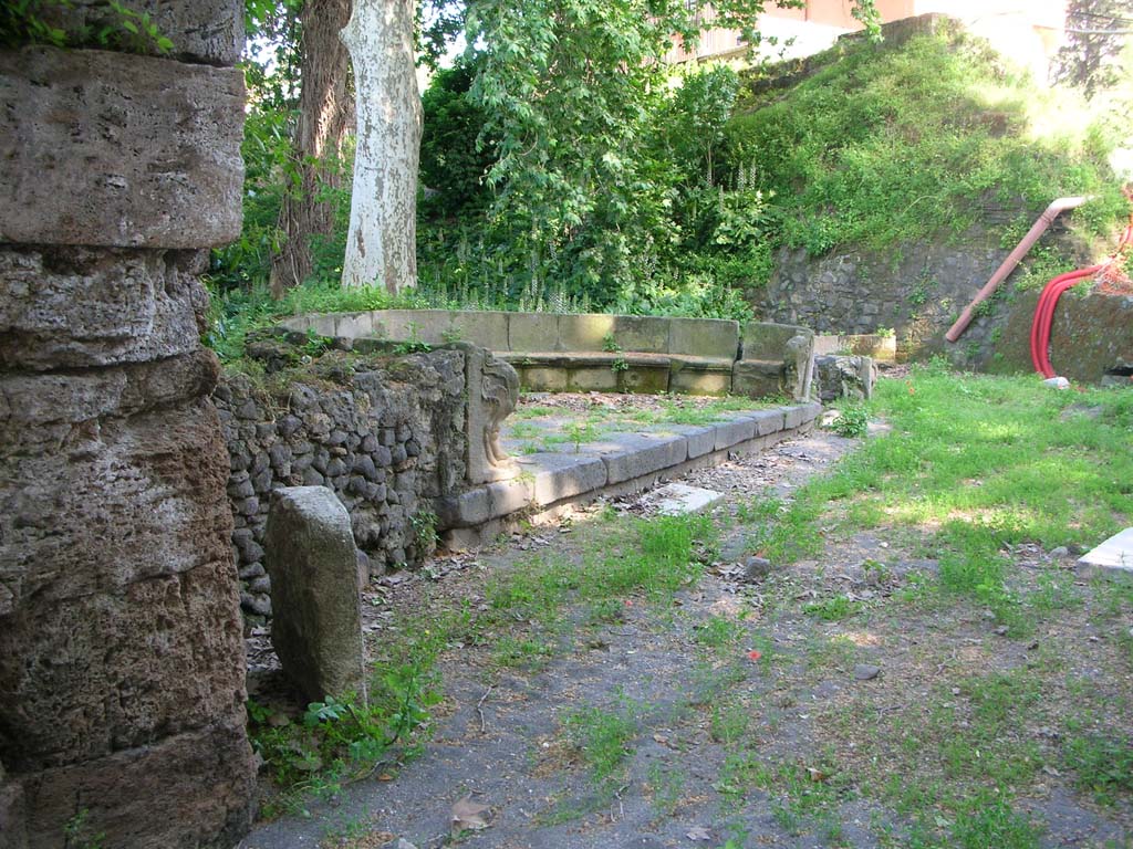 SGH Pompeii. May 2010. Looking from the Stabian Gate past the Schola tomb of M. Tullio to tomb SGF Schola Tomb of Marcus Alleius Minius.
Photo courtesy of Ivo van der Graaff.
