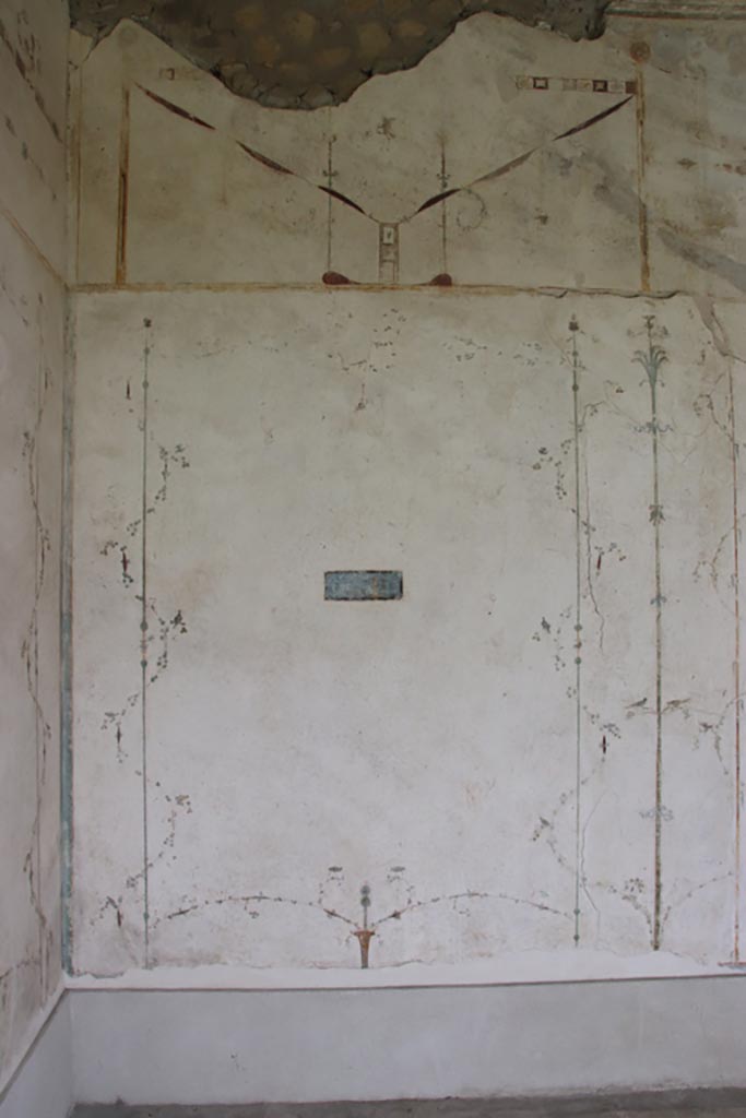 Oplontis Villa of Poppea, May 2024.  
Area 60, west wall in south-west corner of portico. Photo courtesy of Klaus Heese.
