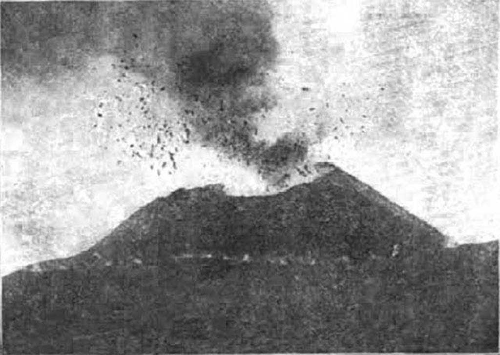 Vesuvius Eruption 1906 from Maurys New Elements Geography 1907.