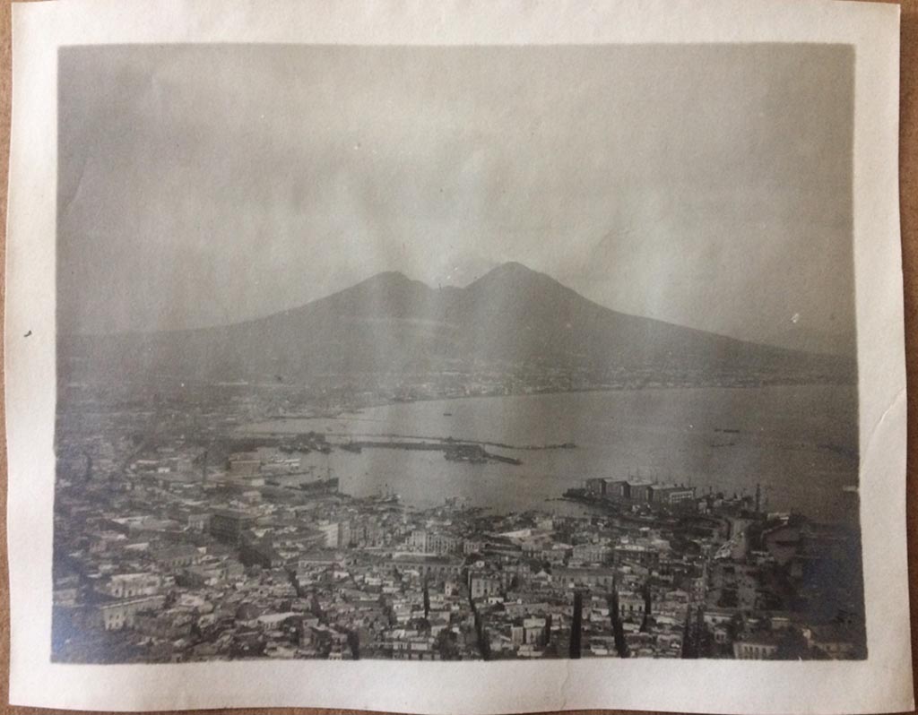 Vesuvius, August 27, 1904. Vesuvius viewed from across the bay. Photo courtesy of Rick Bauer.