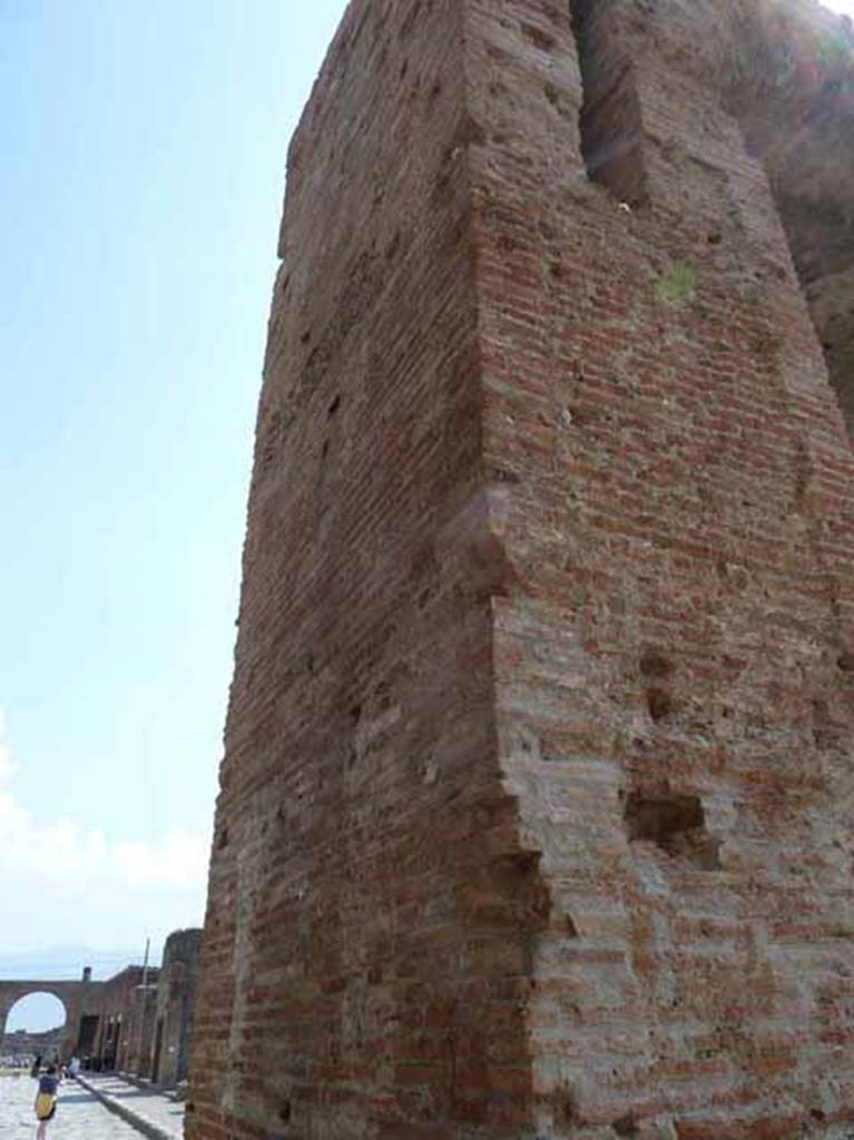 Arch of Caligula. May 2010. Looking south at east side.