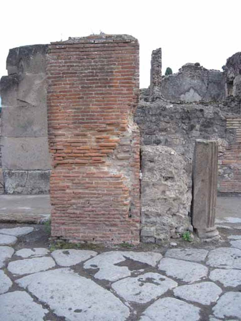 Arch of Marcus Holconius Rufus. September 2010. South-west pillar, north side. Photo courtesy of Drew Baker.