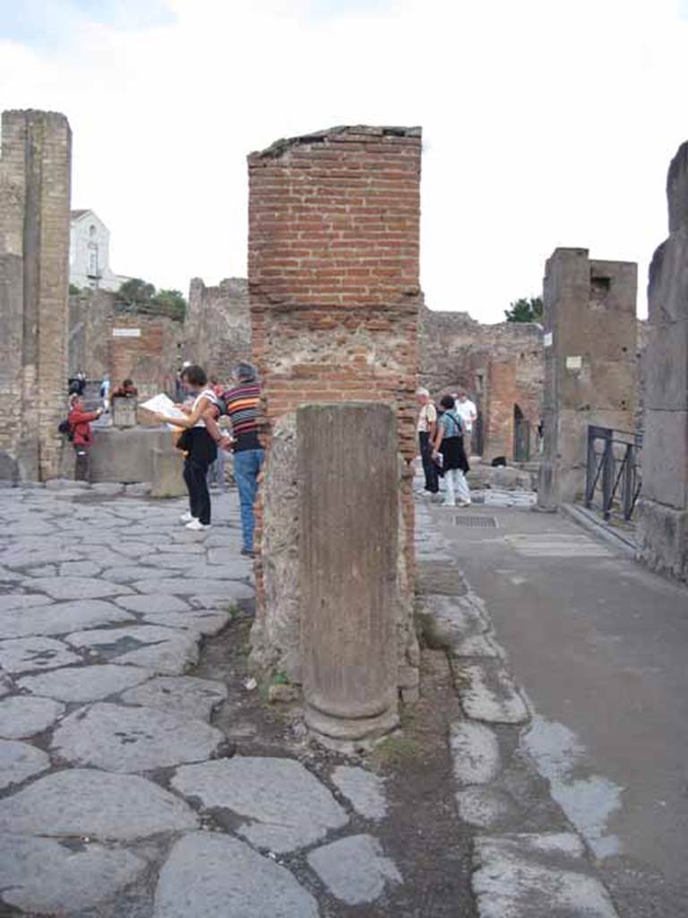 Arch of Marcus Holconius Rufus. September 2010. South-west pillar, west side. Photo courtesy of Drew Baker.