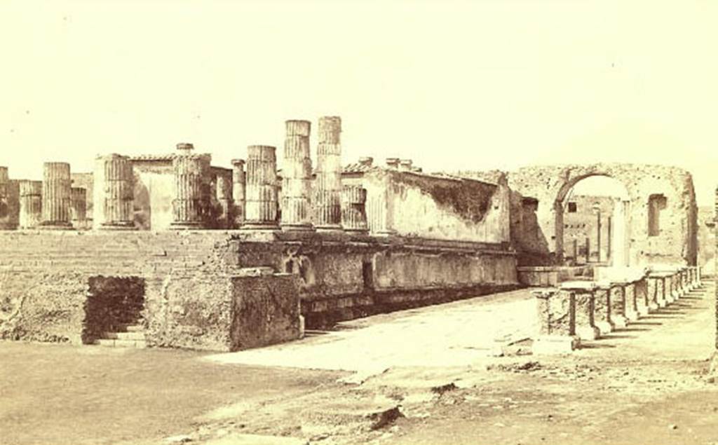 Arch of Nero. About 1871. Site of arch to east of Temple of Jupiter.